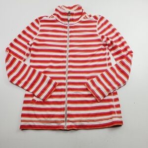 Tommy Bahama Women Striped Light‎ Jacket Size Small Zip up Sweater Long Sleeves